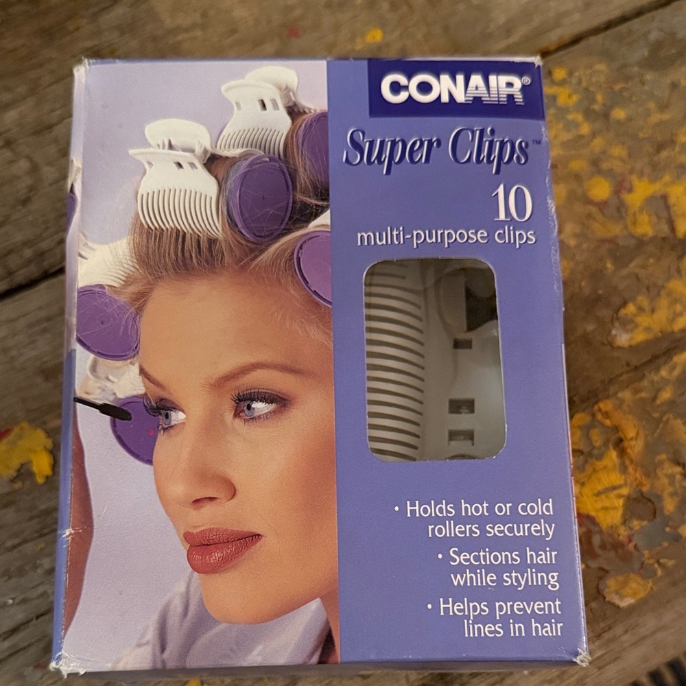 Conair Super Clips - Purple Hair Accessories New In Box  10 clips 1997